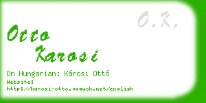 otto karosi business card